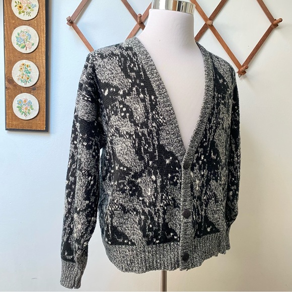 Vintage 1980s Abstract Funky Cardigan - Picture 10 of 14